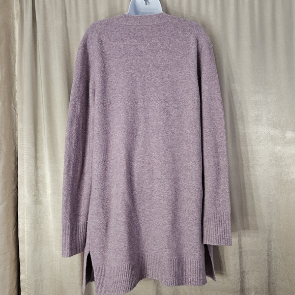 J Crew purple heathered tweed boucle cardigan sweater Womens Small - Picture 6 of 6